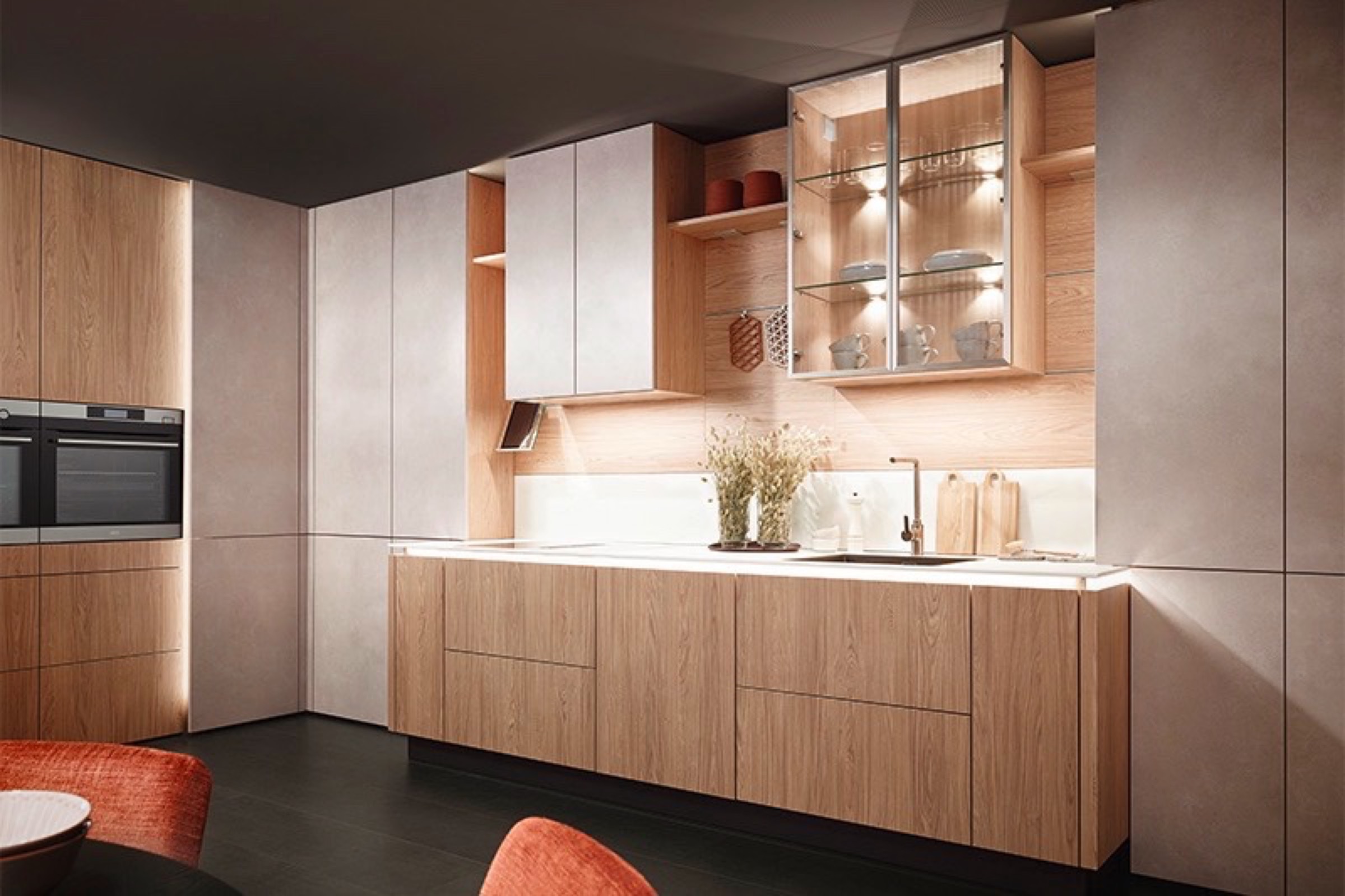 Diepblauwe shaker keuken
